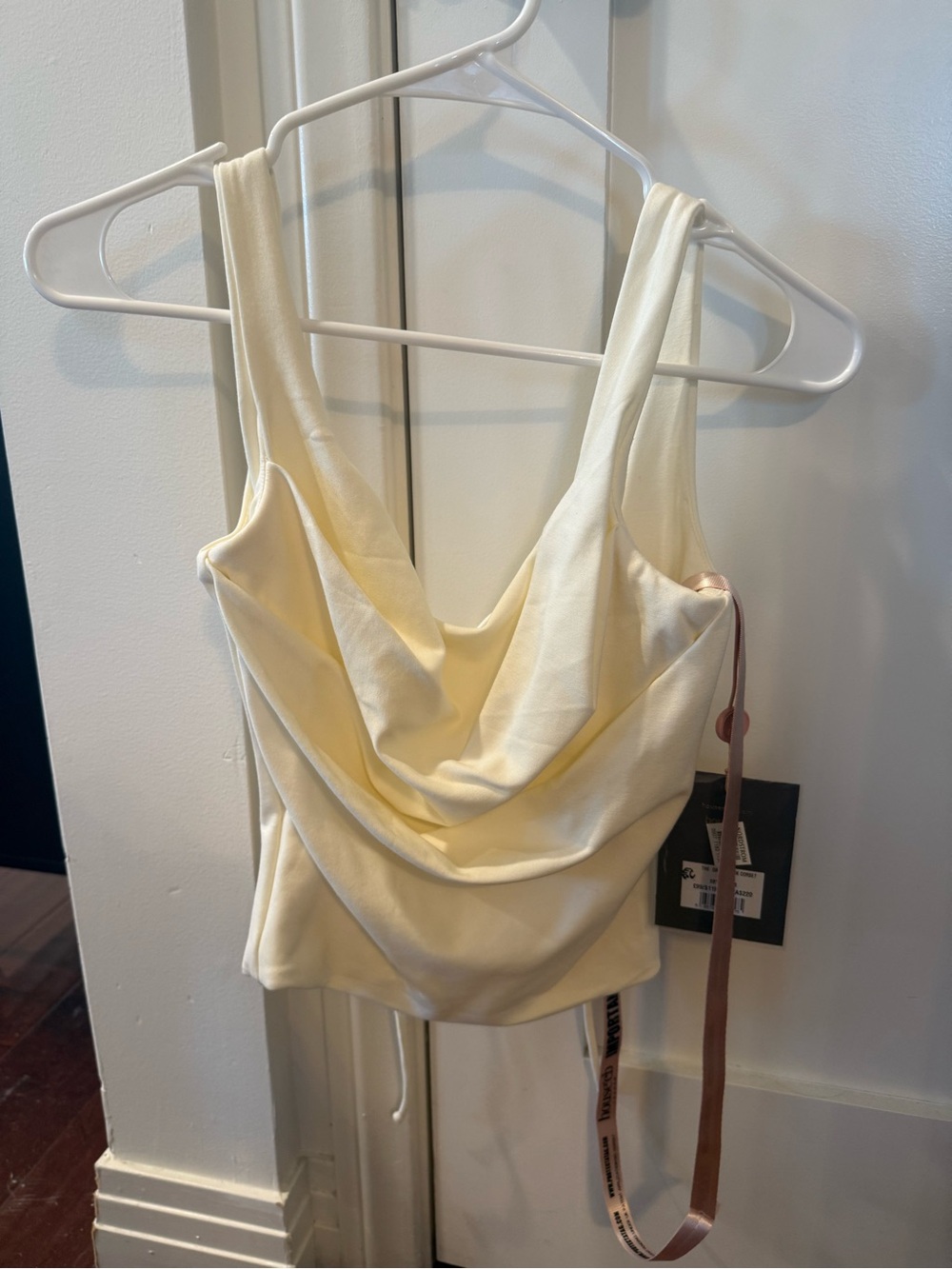 House of CB Cream Cowl Neck Tank Top